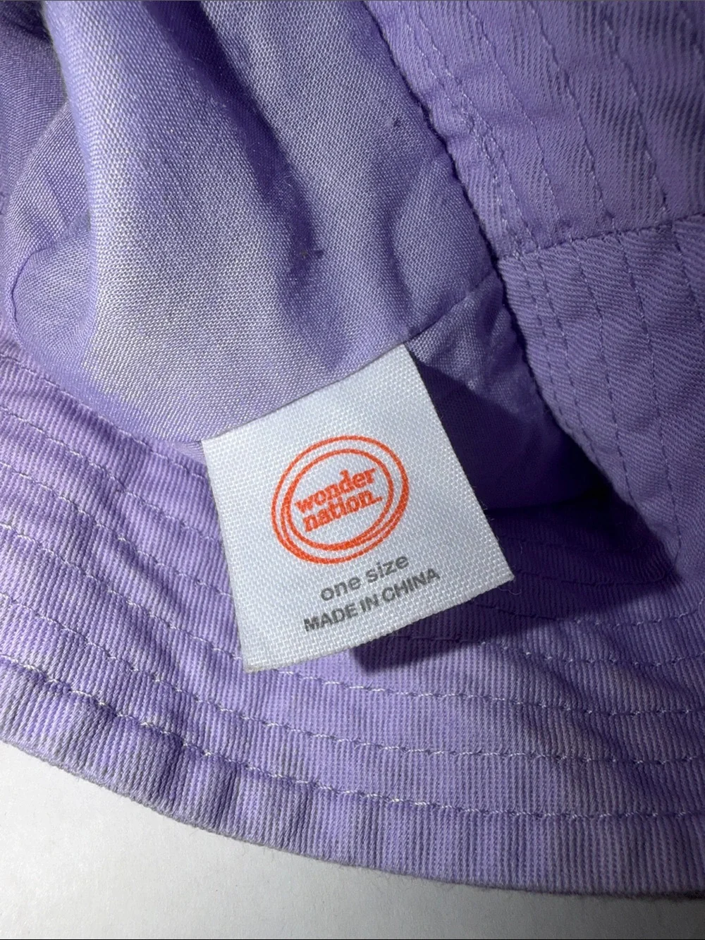 wonder nation Lavender Cat Ear Bucket Hat with Heart Accent